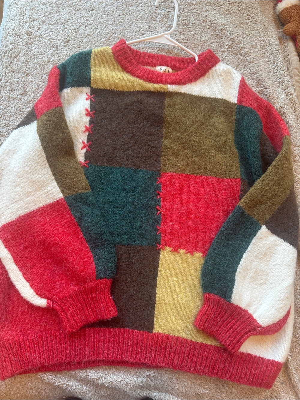 POL Colorful block sweater